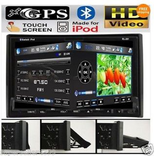 High Def 7Double 2 Din In Car Stereo DVD Player GPS Navigation TV 
