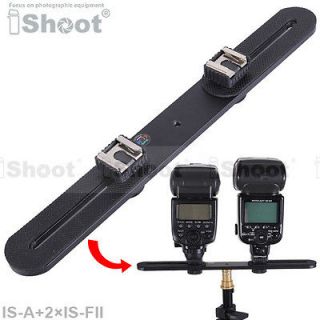 Camera Holder/Flash Bracket+2*Hot Shoe Mount Adapter for 1/4 Tripod 