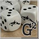 NEW Set of 6 Orca Killer Whale Game Dice Sea Animal Bunco RPG D6