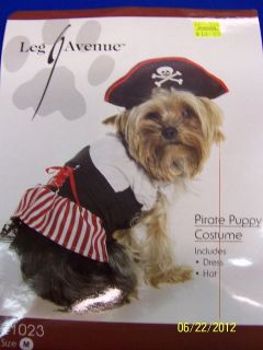 Pirate Puppy Caribbean Wench Cute Dress Up Halloween Pet Dog Cat 