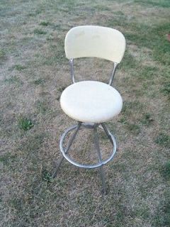 Vintage COSCO Chrome Swivel Kitchen Bar Chair 50s or 60s ART DECO 