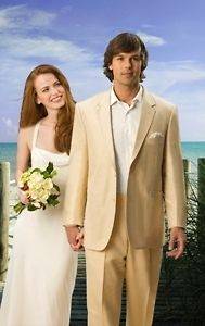 Mens New Destination Wedding Suit Nearly Wrinkle Free