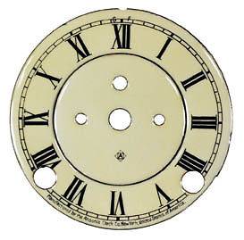 ANSONIA 2 PIECE PORCELAIN DIAL 4 INCH NEW CLOCK PARTS