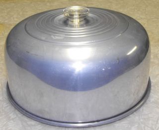 VINTAGE ALUMINUM 10 CAKE DISH LID STAND COVER DOME