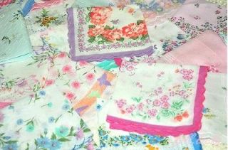 Lot 29 cutter craft ladys floral hanky handkerchiefs