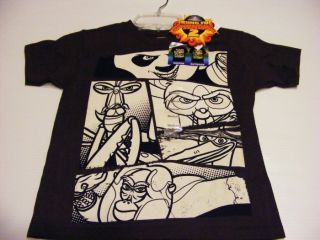 NEW Boys DreamWorks Kung Fu Panda 2 T Shirt Brown Size M