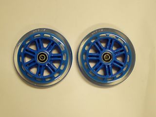 New Blue 125mm urethane wheels for Razor A3 A4 scooter (2 wheels 