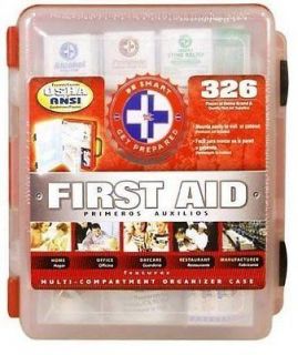 First Aid Kit Hard Case 326 pcs Complete Care Exceeds OSHA & ANSI 