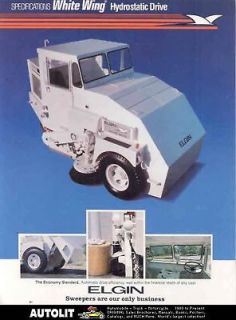 1981 Elgin White Wing Street Sweeper Truck Brochure