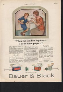 1923 BAUER BLACK FIRST AID KIT BANDAGE AVETAY MEDICINE