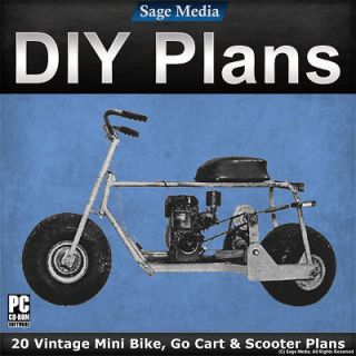 Mini Pocket Bike Go Kart Scooter ATV How To DIY Vintage Plans Chopper 