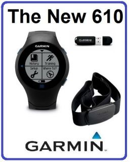 Garmin Forerunner 610 + Premium HRM Black Sports Watch + GPS Receiver 
