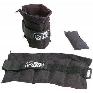NEW GOFIT Black Ankle Weights Adjustable 1 10lbs Nylon Canvas One Pair