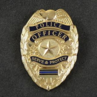 Generic Universal Police Officer Blue Line Lapel Hat Pin NEW