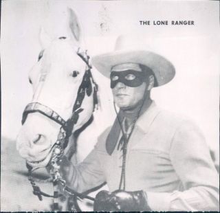1958 TV Western Icon Actor Clayton Moore Lone Ranger & Horse Silver 