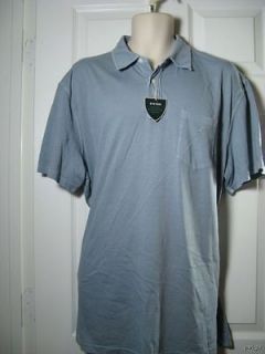 Club Room Iceberg Blue Fitted Polo Shirt Short Sleeve Mens Size XXL 