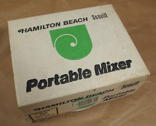 HAMILTON BEACH SCOVILL MIXETTE ALMOND PORTABLE 3 SPEED HAND MIXER 