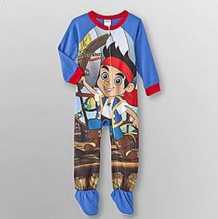 Disney Jake And The Neverland Pirate Footed Fleece Blanket Sleeper Boy 
