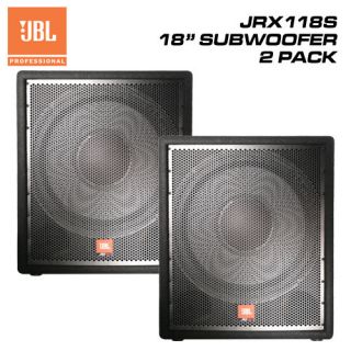 JBL JRX118S 18 DJ SUBWOOFER PA SPEAKER 2 PACK