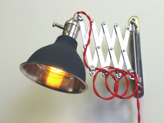 Industrial Scissor Extention Wall Lamp Light   Fully Dimmable Gas 