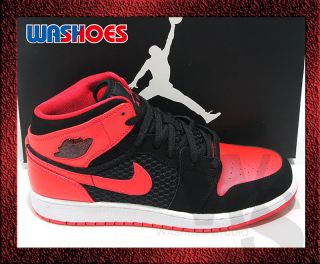 Nike Girls Air Jordan 1 Phat GS Black Siren Red White 364781 017 UK 3 