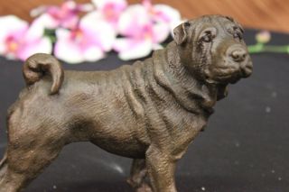English Mastiff Dog Bronze Marble Statue Breeder Bookend Collector 