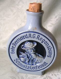   Century German Regensburg Stoneware*Snuff Box*Bottle*Flask*50s* (2