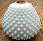 VINTAGE ANTIQUE MILK GLASS EMBOSSED GLASS LAMP SHADE