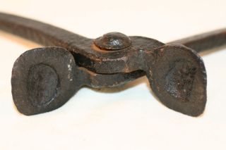 Antique Primitive Anvil Tong Blacksmith Hand Forged Farrier Horseshoe 