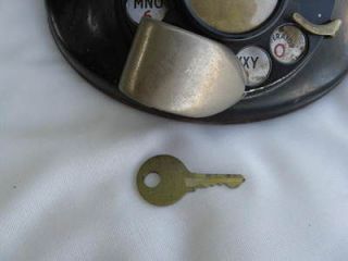 Vintage Telephone Dial Lock with Key