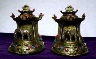   in Pagoda/Nice Gray Metal Antique Bookends by the K&O Co. circa 1925