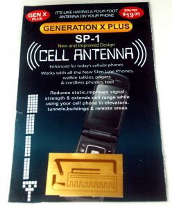 Generation X Plus SP 1 Gold Cell Phone Antenna Booster Android 