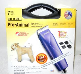 Andis Pro Animal Clipper System Hard Case 4 Combs #10 Ceramic Blade 