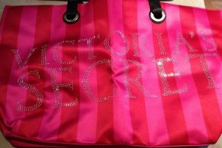 Victorias Secret Pink Stripe Tote Bag