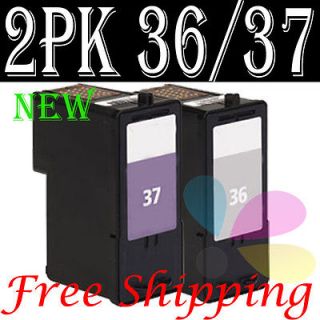 Bulk set of 2 Lexmark # 36 37 18C2130 18C2140 Ink Cartridges for X6675 