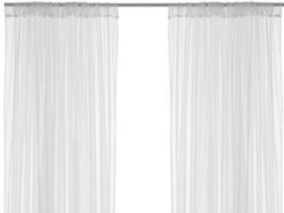 IKEA Lill Sheers White Curtains Drapes 2 Panels NEW