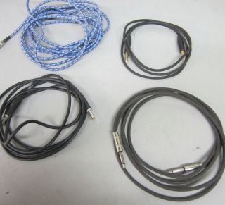   of Four 1/4 Instrument Cables Guitar Cables Fender, Monster Cable Etc