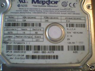 Hard Disk Drive Maxtor N256 90320D2 02A 04A 0005181E