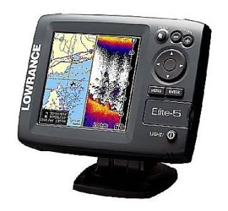 Lowrance Elite 5 DSI GPS Fishfinder SONAR w/ Navionics Gold Charts USA 