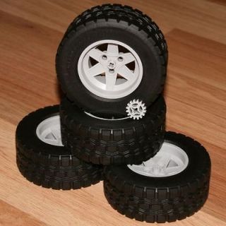 Lego Technic   Large Wheels Tyres Tires   Set of 4   Big Massive 94 