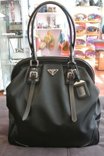   Black Tessuto canvas and leather trim Nero BR3511 excellent cond