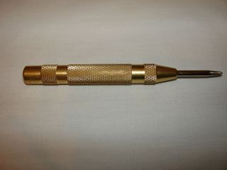 Brass Handle Automatic Center Punch.Constrac​tion Trim Nails Punch 