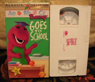 Barney Goes To School Actimates Comp Educational VHS FREE 1st CL S/H w 