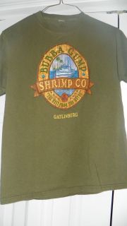 Cool T Shirt Bubba Gump Olive Green Size S mh 1017