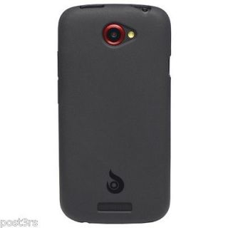 Diztronic Matte Back Black TPU Case / Cover & Screen Protector for HTC 