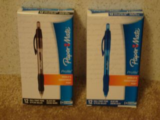 Your Choice Papermate Profile Ballpoint Pens Black or Blue 1.4 mm Bold 