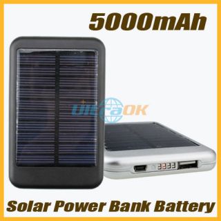5000mAh Solar Sun Power CELL Mobile Battery Charger For Mobile Phone 