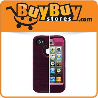 OTTERBOX DEFENDER CASE for iPHONE 4S 4 4G Peony Pink Deep Plum Cover 