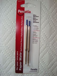 12 Penatia Refills for Papermate Paper Mate Ball Point Pens   Blue 