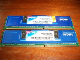 2GB (2 x 1GB) PC3200 Patriot Memory Kit DDR 400MHz 184 Pin PSD2G400KH